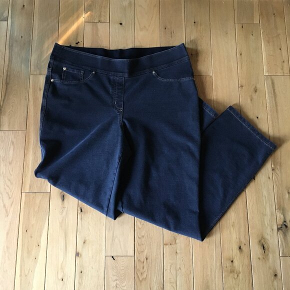 Nygard SLIMS Indigo Denim Stretchy Pull On Jeggings 1X - Picture 5 of 16